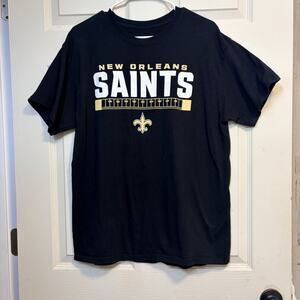 New Orleans Saints NFL Team Apparel T Shirt Mens Large Black